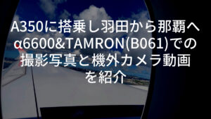 A350に搭乗し羽田から那覇へ｜α6600&TAMRON(B061)での撮影写真と機外カメラ動画を紹介