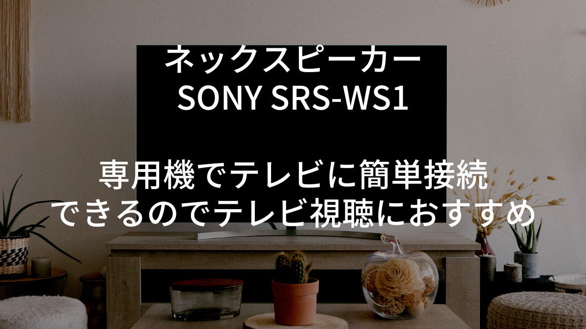 オーディオ機器 ポータブルプレーヤー ソニー SRS-WS1 レビュー｜専用機で簡単接続できるのでテレビ視聴やPS5 