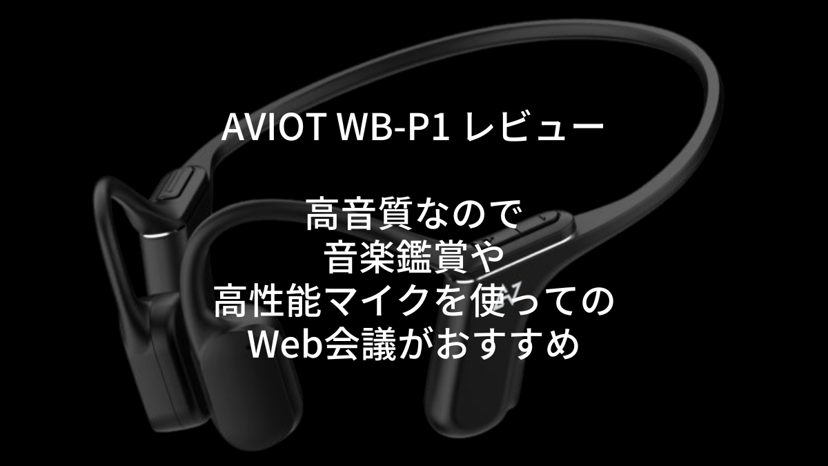 AVIOT WB-P1 レビュー｜高音質なので音楽鑑賞や高性能マイクを使っての 